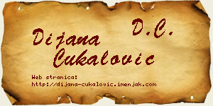 Dijana Čukalović vizit kartica